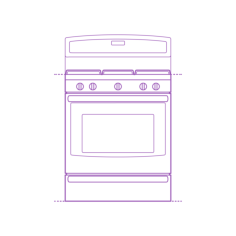 Fixtures Ranges Stoves Ge Freestanding Single Oven Gas Range Laser Cut Svg File, Free Vectors File